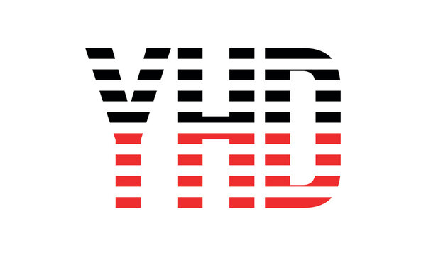 YHD three initial letter iconic line negative space minimal logo design vector template. monogram, abstract, wordmark, business, typography, minimalist, brand, company, flat, modern, unique, simple