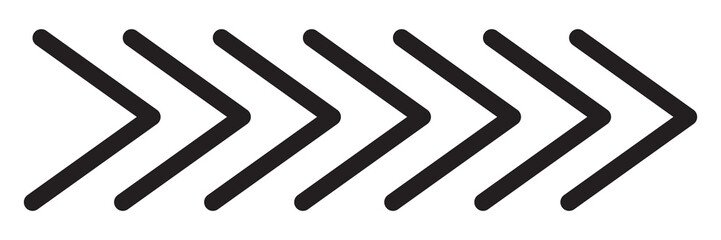 Arrow icons group. Set of black arrows symbols with blend effect. Chevron symbols. Vector isolated on white background. eps10 - obrazy, fototapety, plakaty