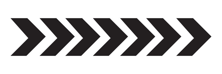 Arrow icons group. Set of black arrows symbols with blend effect. Chevron symbols. Vector isolated on white background.