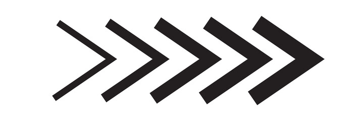 Arrow icon chevron doodle black line graphic design app logo. eps10 - obrazy, fototapety, plakaty