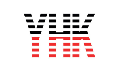 YHK three initial letter iconic line negative space minimal logo design vector template. monogram, abstract, wordmark, business, typography, minimalist, brand, company, flat, modern, unique, simple