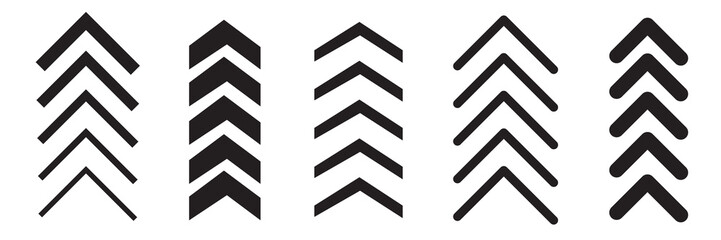 Arrow icon chevron doodle black line graphic design. Vector isolated on white background. Vector illustration. eps10 - obrazy, fototapety, plakaty