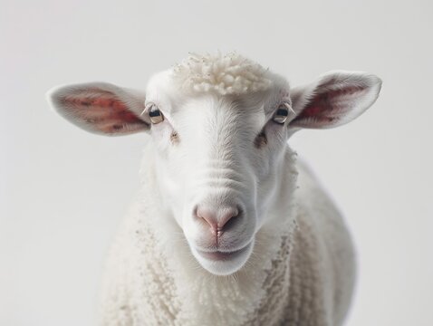 Generative AI : White Sheep look is happy
