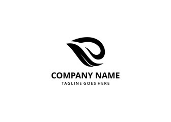 Vector illustration Unique modern creative letter E logo design, leaf E based vector icon.