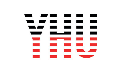 YHU three initial letter iconic line negative space minimal logo design vector template. monogram, abstract, wordmark, business, typography, minimalist, brand, company, flat, modern, unique, simple