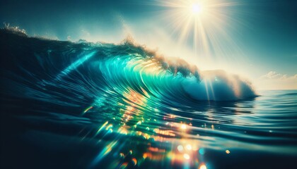Ocean waves. Nature background.