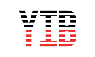 YIB three initial letter iconic line negative space minimal logo design vector template. monogram, abstract, wordmark, business, typography, minimalist, brand, company, flat, modern, unique, simple