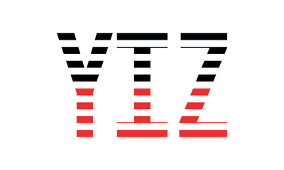 YIZ three initial letter iconic line negative space minimal logo design vector template. monogram, abstract, wordmark, business, typography, minimalist, brand, company, flat, modern, unique, simple