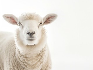 Generative AI : White Sheep look is happy