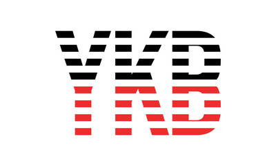 YKB three initial letter iconic line negative space minimal logo design vector template. monogram, abstract, wordmark, business, typography, minimalist, brand, company, flat, modern, unique, simple