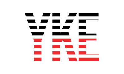 YKE three initial letter iconic line negative space minimal logo design vector template. monogram, abstract, wordmark, business, typography, minimalist, brand, company, flat, modern, unique, simple