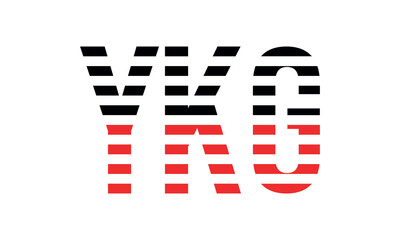 YKG three initial letter iconic line negative space minimal logo design vector template. monogram, abstract, wordmark, business, typography, minimalist, brand, company, flat, modern, unique, simple