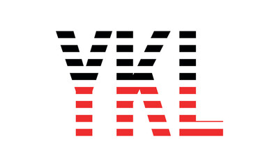 YKL three initial letter iconic line negative space minimal logo design vector template. monogram, abstract, wordmark, business, typography, minimalist, brand, company, flat, modern, unique, simple