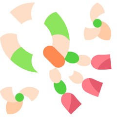 jasmine garland wreath flat icon for decoration, website, web, mobile app, printing, banner, logo, poster design, etc.
