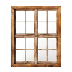 Wooden window Isolated on transparent background
