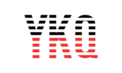 YKQ three initial letter iconic line negative space minimal logo design vector template. monogram, abstract, wordmark, business, typography, minimalist, brand, company, flat, modern, unique, simple