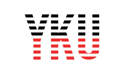 YKU three initial letter iconic line negative space minimal logo design vector template. monogram, abstract, wordmark, business, typography, minimalist, brand, company, flat, modern, unique, simple