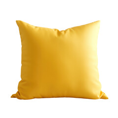 Yellow pillow Isolated on transparent background