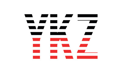 YKZ three initial letter iconic line negative space minimal logo design vector template. monogram, abstract, wordmark, business, typography, minimalist, brand, company, flat, modern, unique, simple