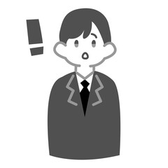 ポイントを指す男性会社員