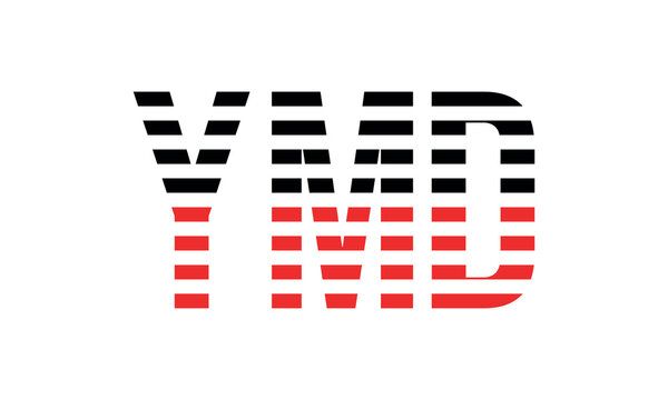 YMD three initial letter iconic line negative space minimal logo design vector template. monogram, abstract, wordmark, business, typography, minimalist, brand, company, flat, modern, unique, simple