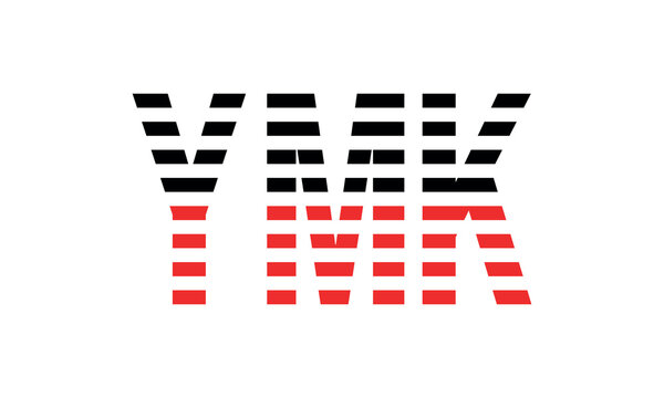 YMK three initial letter iconic line negative space minimal logo design vector template. monogram, abstract, wordmark, business, typography, minimalist, brand, company, flat, modern, unique, simple