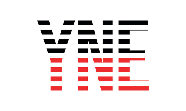 YNE three initial letter iconic line negative space minimal logo design vector template. monogram, abstract, wordmark, business, typography, minimalist, brand, company, flat, modern, unique, simple