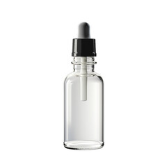 A blank glass dropper bottle isolated on transparent background, png