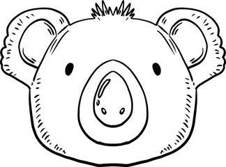 sketch koala animal hand drawn © draftphic