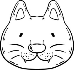 sketch cat animal hand drawn