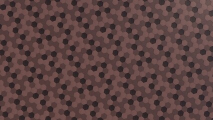 Hexagonal random pattern brown for interior wallpaper background or cover