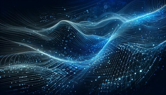 abstract wave lines tech background