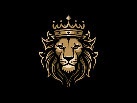 lion head vector logo