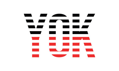 YOK three initial letter iconic line negative space minimal logo design vector template. monogram, abstract, wordmark, business, typography, minimalist, brand, company, flat, modern, unique, simple