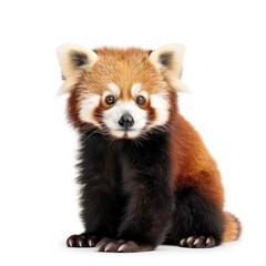 red panda isolated on white