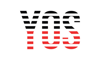 YOS three initial letter iconic line negative space minimal logo design vector template. monogram, abstract, wordmark, business, typography, minimalist, brand, company, flat, modern, unique, simple