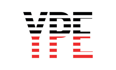 YPE three initial letter iconic line negative space minimal logo design vector template. monogram, abstract, wordmark, business, typography, minimalist, brand, company, flat, modern, unique, simple