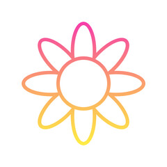 Daisy Flower Gradient Linear Style