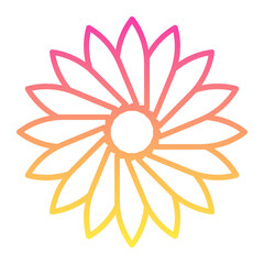 Sunflower Gradient Linear Style