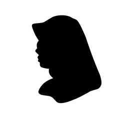 silhouette muslim woman