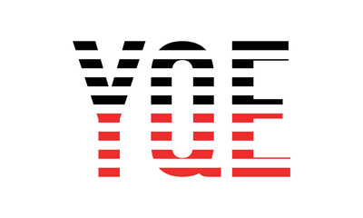 YQE three initial letter iconic line negative space minimal logo design vector template. monogram, abstract, wordmark, business, typography, minimalist, brand, company, flat, modern, unique, simple