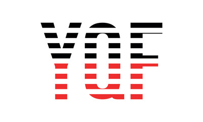 YQF three initial letter iconic line negative space minimal logo design vector template. monogram, abstract, wordmark, business, typography, minimalist, brand, company, flat, modern, unique, simple