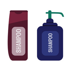 shampoo bottle flat vector