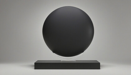 Abstract realistic 3D black abstract black abstract pedestal podium