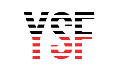 YSF three initial letter iconic line negative space minimal logo design vector template. monogram, abstract, wordmark, business, typography, minimalist, brand, company, flat, modern, unique, simple