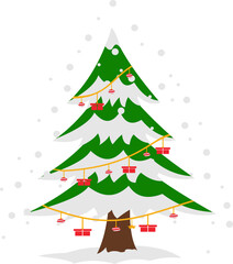 Christmas Tree Snow Decoration