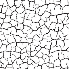  Seamless pattern. cracks texture white and black. Vector background. For design and decorate path, wall, backdrop 
