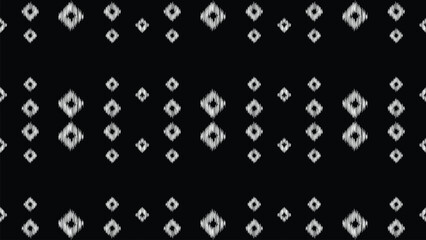 Traditional Ethnic ikat motif fabric pattern geometric style.African Ikat embroidery Ethnic oriental pattern black background wallpaper. Abstract,vector,illustration.Texture,frame,decoration.