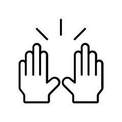 hand icon. outline icon