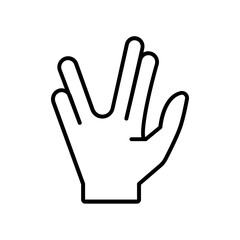 hand icon. outline icon
